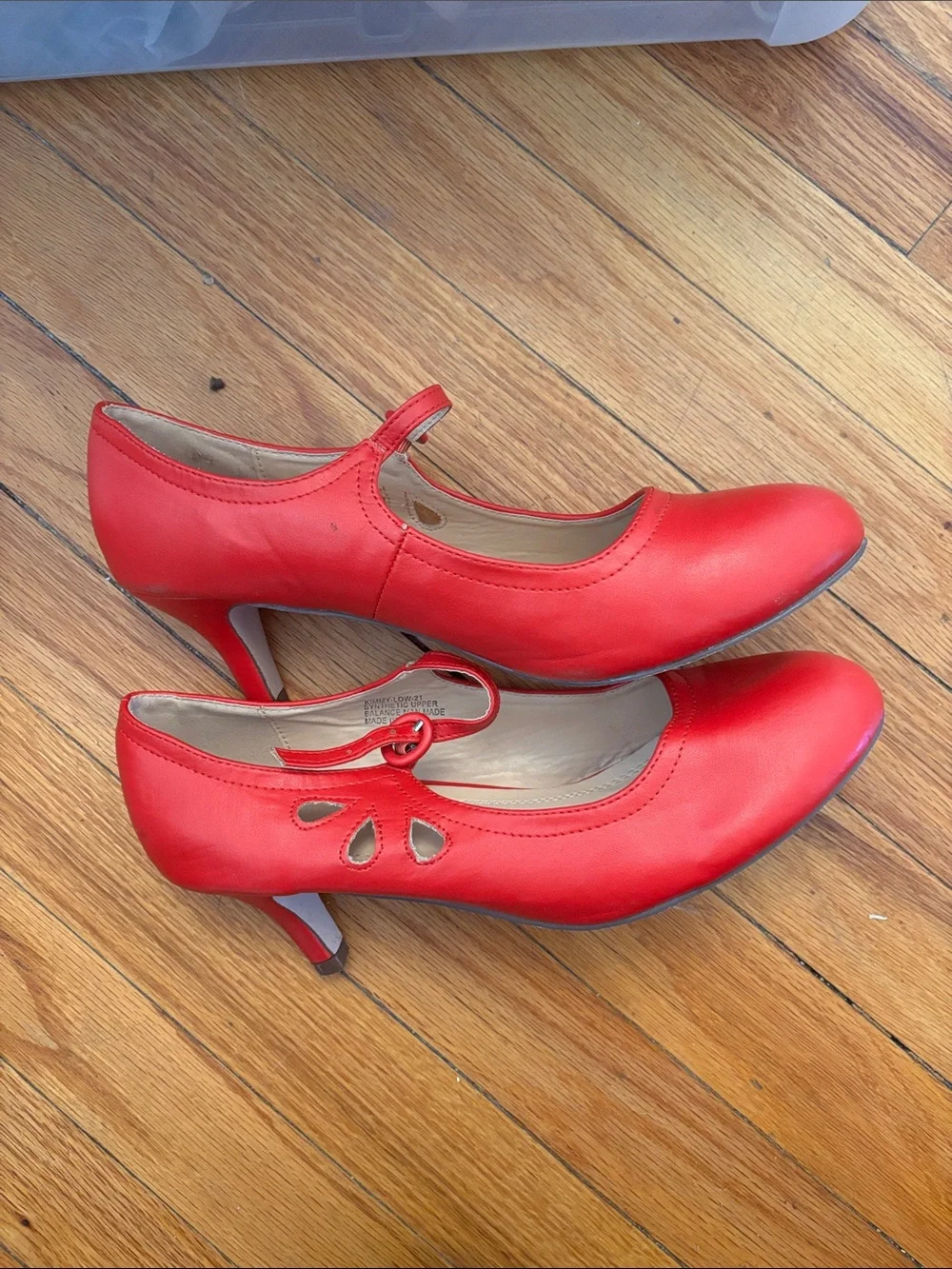 Chase + Chloe Bright Red Girls' Mary Jane Ballet Flats